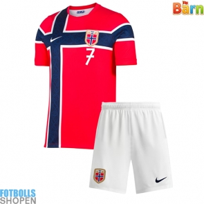 Billiga Norge Alexander Sorloth #7 Hemmatröja Barn VM 2026 Kortärmad (+ Korta byxor)